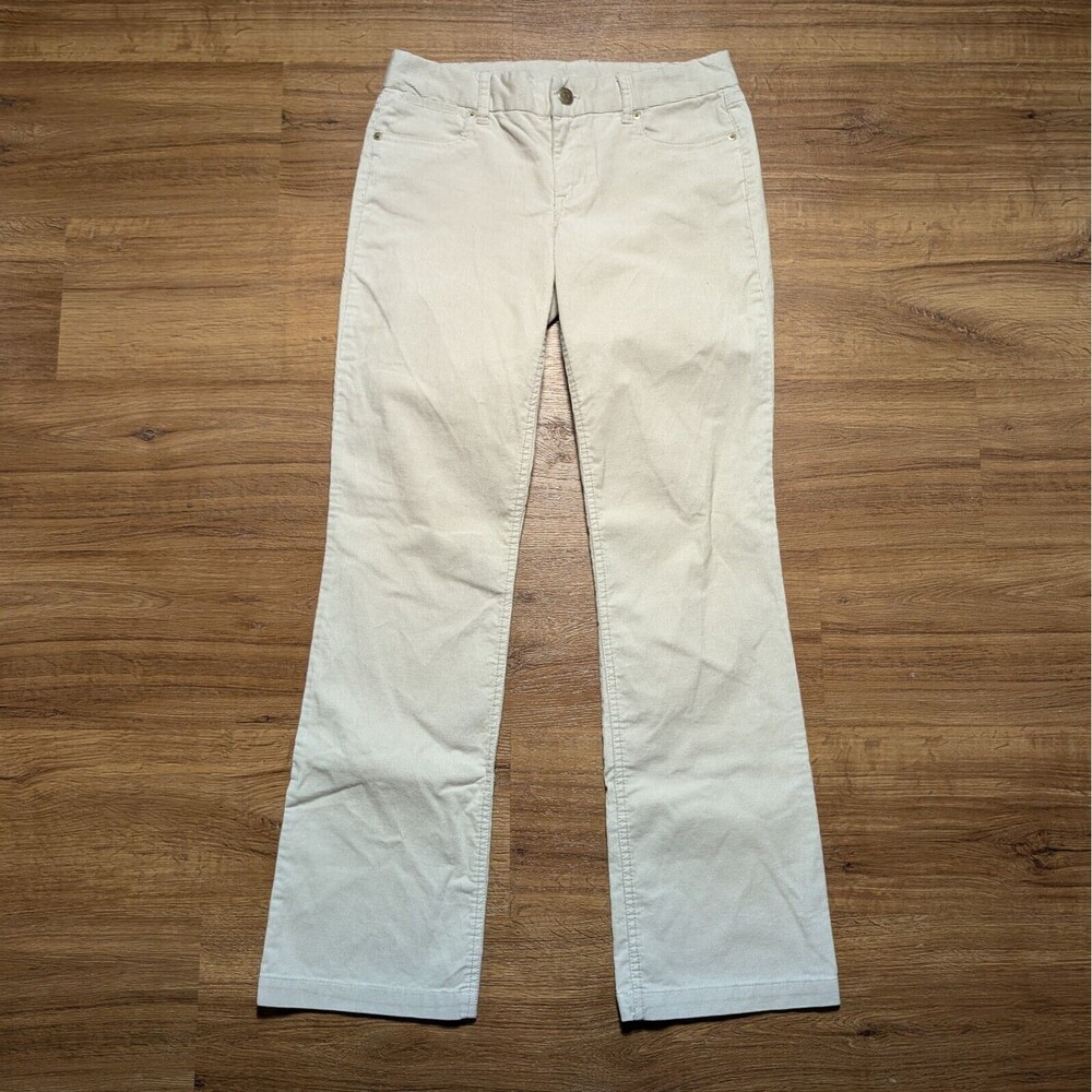 J Crew Favorite Fit Corduroy Pants Women’s Size 4R Light Tan Bootcut Mid Rise